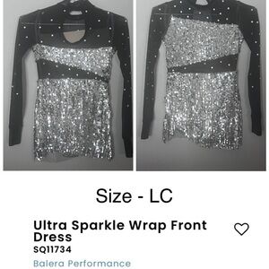 Weissman Balera Performance - Ultra Sparkle Wrap Front Dress - Size LC